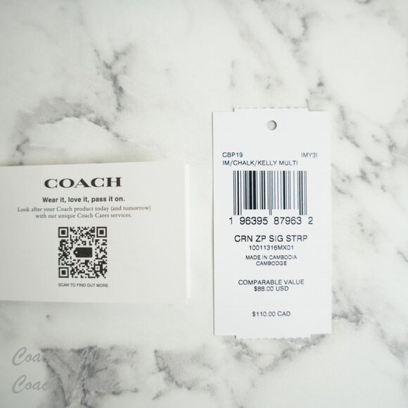 NWT Coach CBI79 City Tote & CBP19 Corner Zip Wristlet In Signature Canvas *SET* - Picture 15 of 15